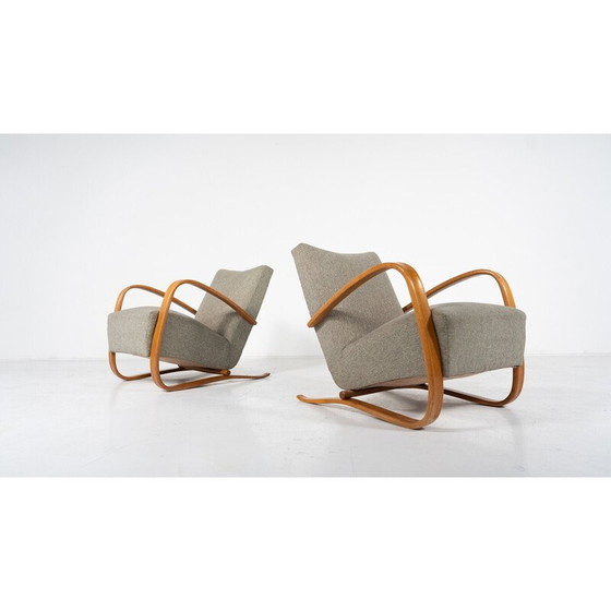Image 1 of Pair of vintage H269 armchairs in bentwood by Jindrich Halabala, Czechoslovakia 1940