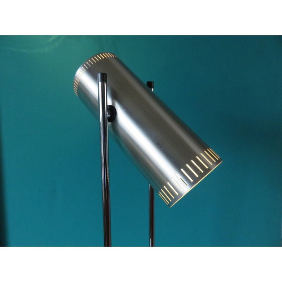 Image 1 of Vintage brushed aluminum floor lamp by Jo Hammerborg for Fog and Cod, 1960