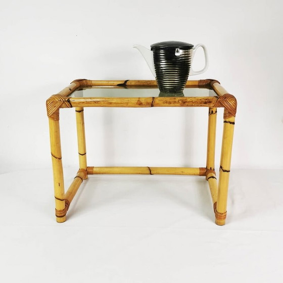 Image 1 of Vintage bamboo modular nesting tables, Germany 1970s