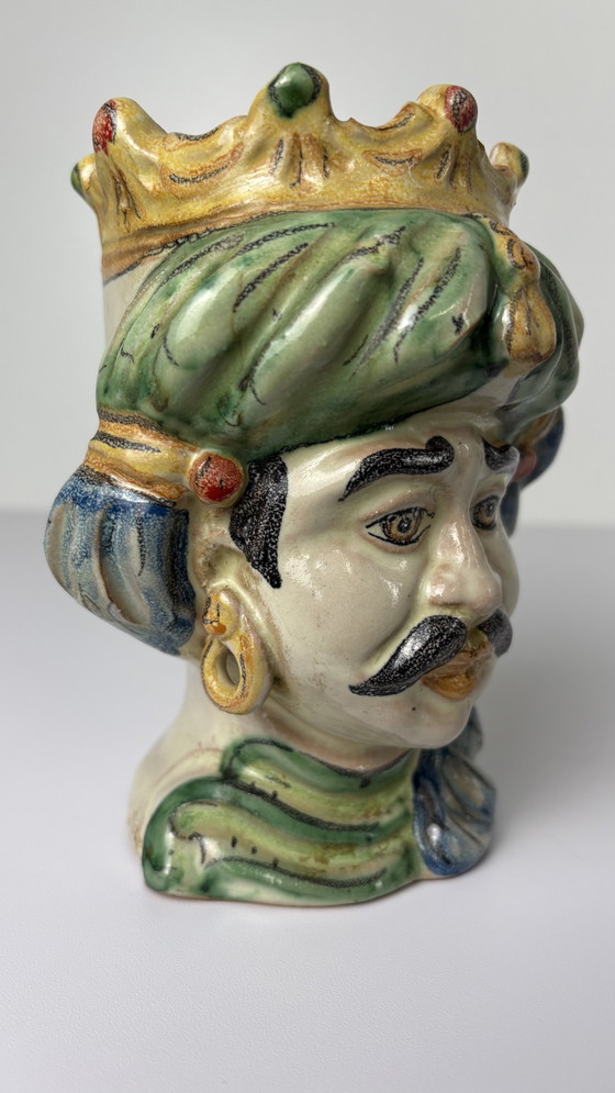 Image 1 of La Bottega Dell Arte Italian Ceramics Moro Head Don