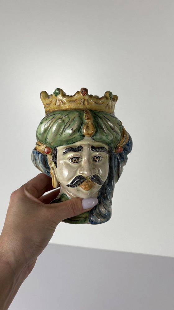 Image 1 of La Bottega Dell Arte Italian Ceramics Moro Head Don
