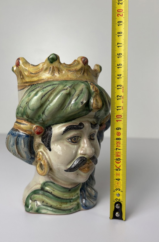 Image 1 of La Bottega Dell Arte Italian Ceramics Moro Head Don