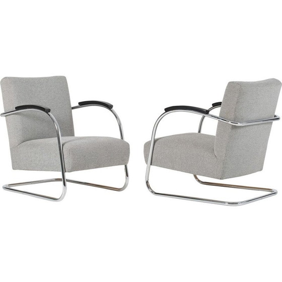 Image 1 of Pair of vintage cantilever armchairs by Mucke and Melder, 1930