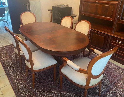 Mahogany dining table from the '80s