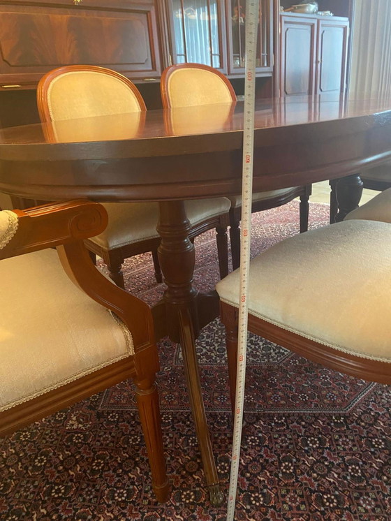 Image 1 of Mahogany dining table from the '80s