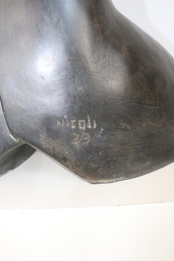 Image 1 of Bronze " Nudo Geometrico " Claudio Nicoli