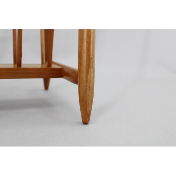 Image 1 of Vintage beech wood newspaper rack for Uluv, Czechoslovakia 1960