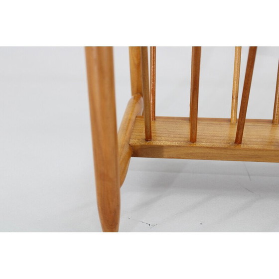 Image 1 of Vintage beech wood newspaper rack for Uluv, Czechoslovakia 1960
