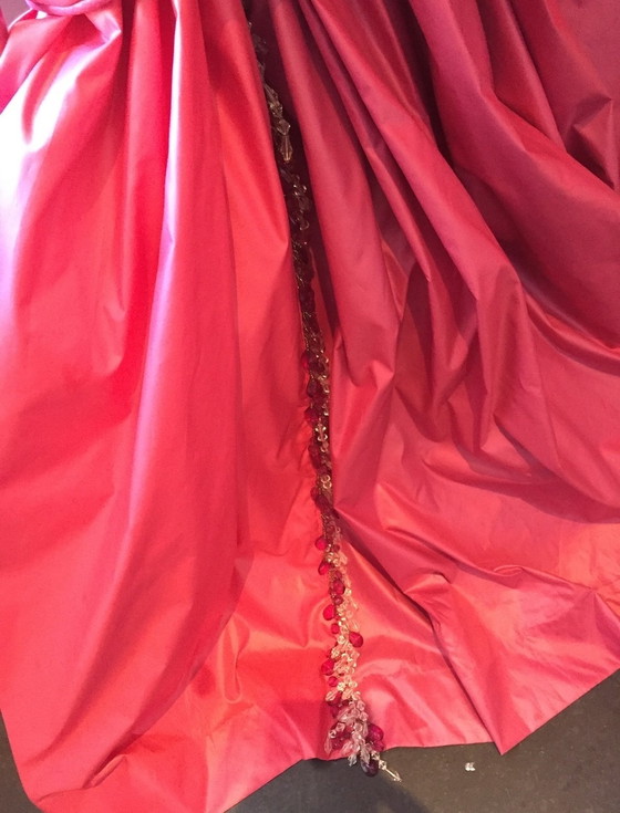 Image 1 of Lined Pink Curtains