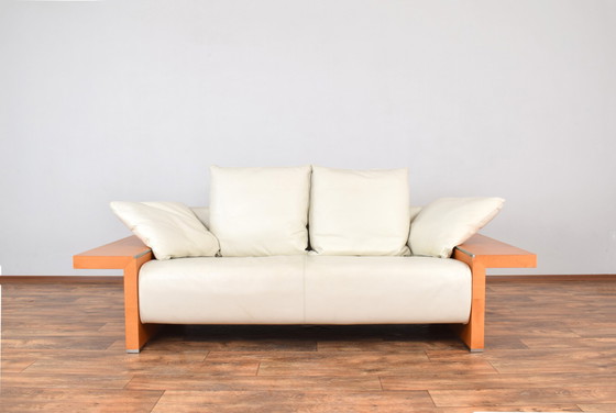 Image 1 of Italian Leather Sofa From Giorgetti, 1980S.