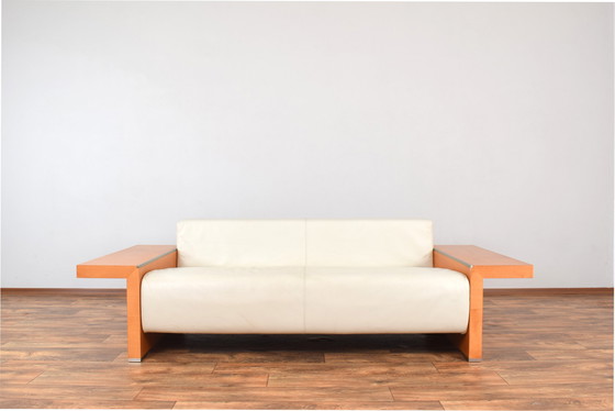 Image 1 of Italian Leather Sofa From Giorgetti, 1980S.