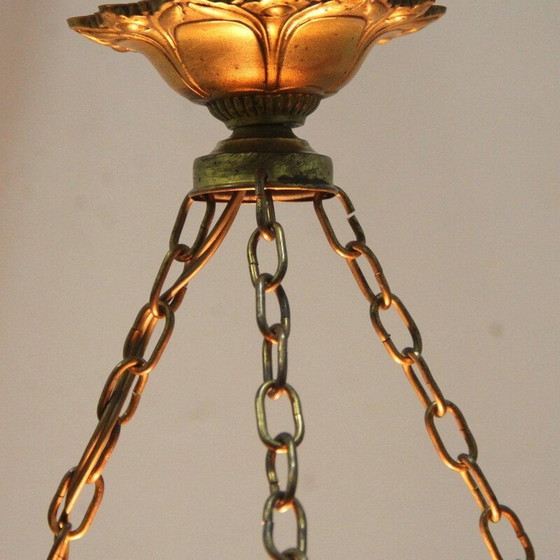 Image 1 of Lampada d'epoca in cristallo Art Déco di Clichy, Francia, 1930