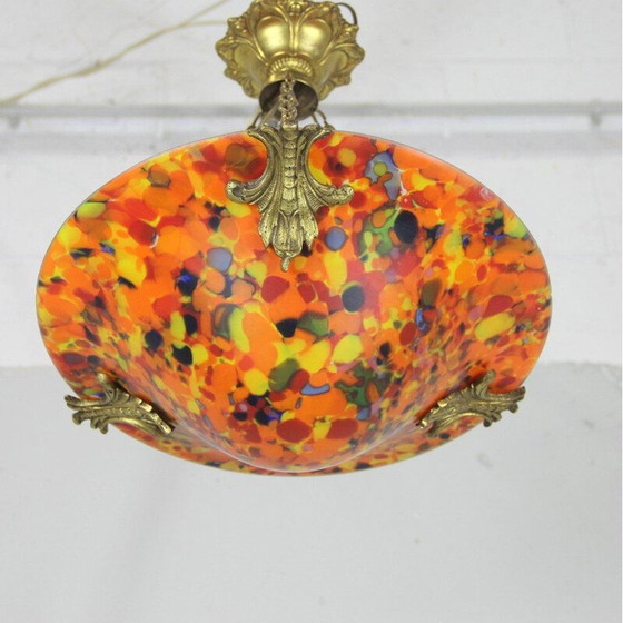 Image 1 of Lampada d'epoca in cristallo Art Déco di Clichy, Francia, 1930