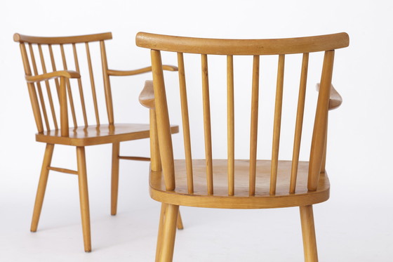 Image 1 of Pair Lübke Chairs 1950s Vintage Germany