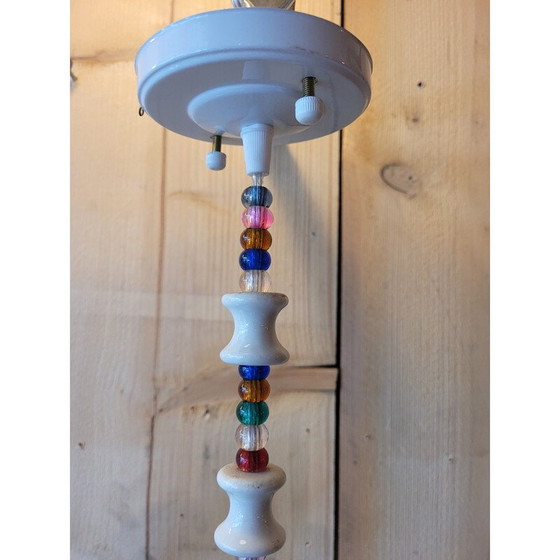 Image 1 of Lampada a sospensione vintage “froufrou” in opalino