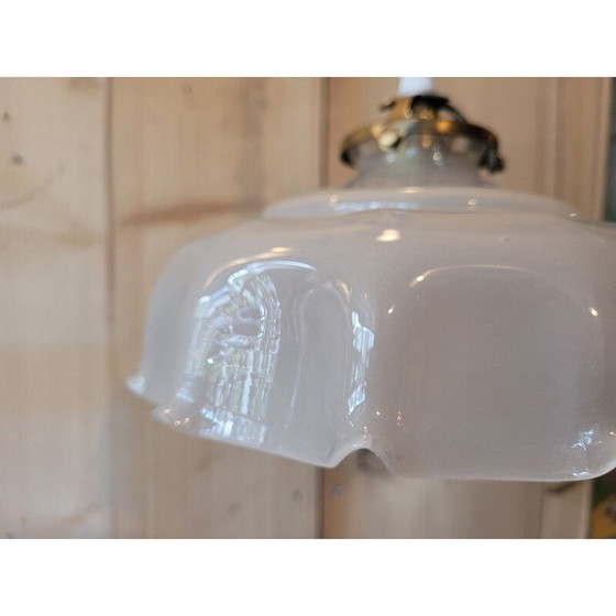 Image 1 of Lampada a sospensione vintage “froufrou” in opalino