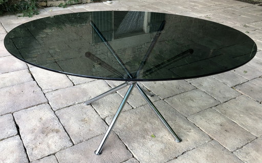 Glass Table With Chrome Legs