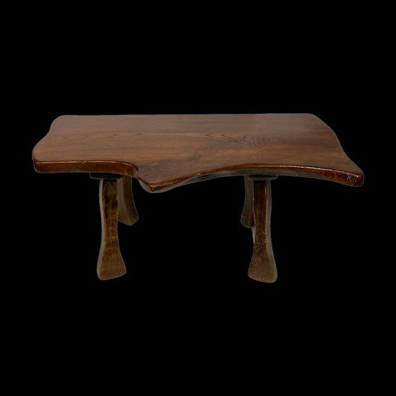 Image 1 of Dutch Wabi Sabi Organic Oak Tree Table, 1960S