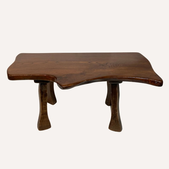 Image 1 of Dutch Wabi Sabi Organic Oak Tree Table, 1960S