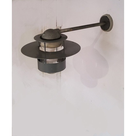Image 1 of Vintage metal and glass wall lamp by Jens Møller-Jensen for Louis Poulsen, Denmark