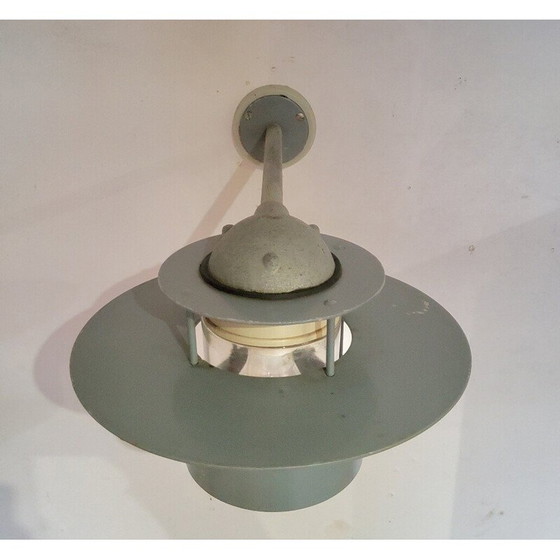 Image 1 of Vintage metal and glass wall lamp by Jens Møller-Jensen for Louis Poulsen, Denmark