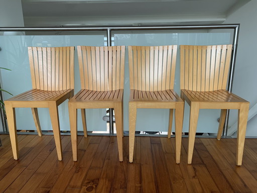 4 Beechwood Dining Chairs