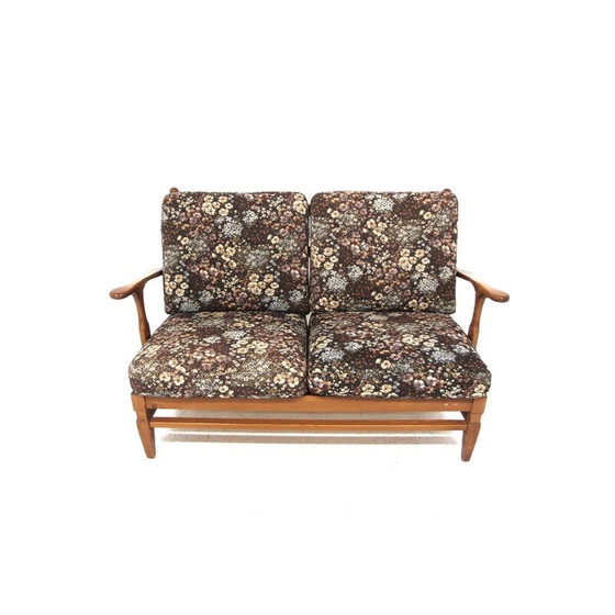 Image 1 of Vintage pine and fabric sofa by Göperts Möbler, Sweden 1960