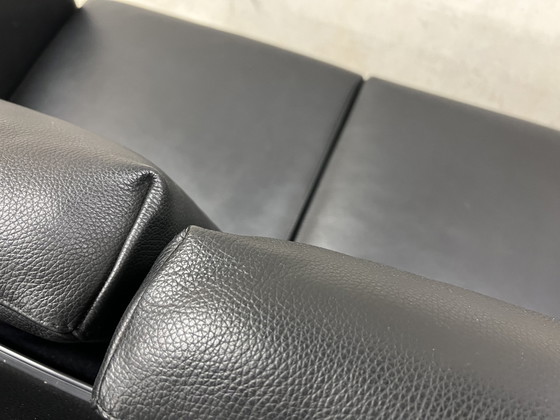 Image 1 of Leolux 2 seater sofa black leather