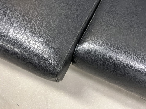 Image 1 of Leolux 2 seater sofa black leather