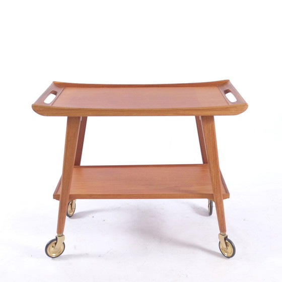 Image 1 of Mid-Century German teak Bar carts from Opal Furniture, 1960s