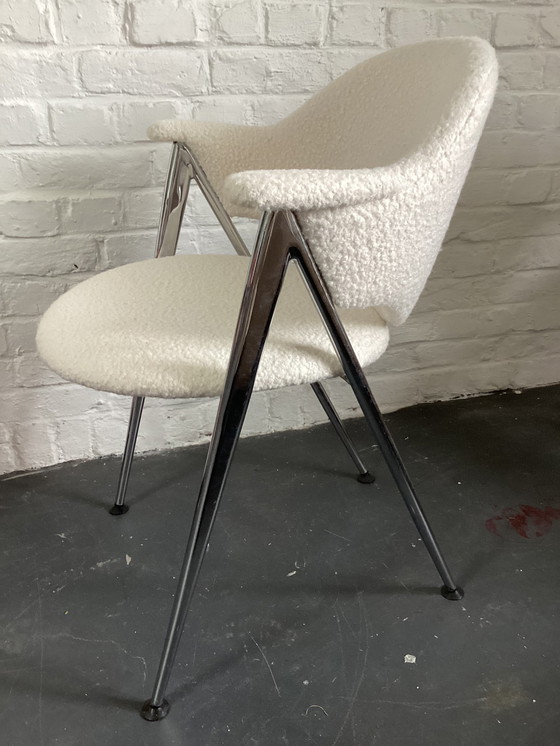 Image 1 of 2x fauteuils chrome et bouclettes 70s