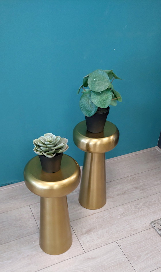 Image 1 of Gold Side Tables