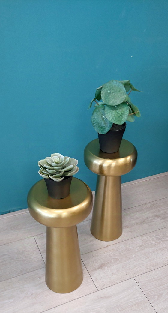 Image 1 of Gold Side Tables