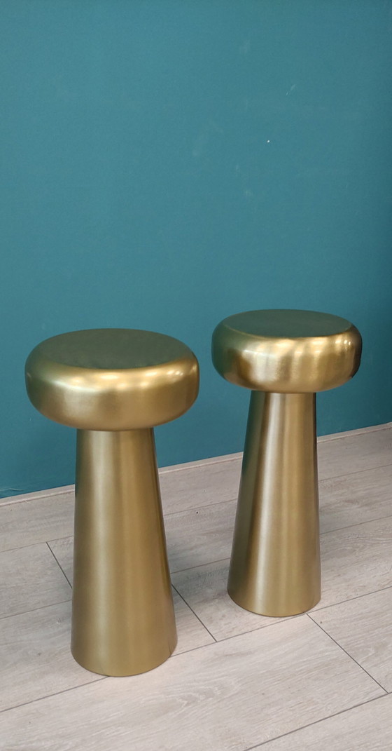 Image 1 of Gold Side Tables