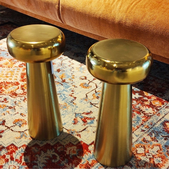 Image 1 of Gold Side Tables