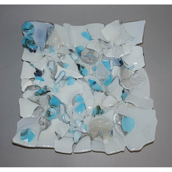 Image 1 of Vintage bowl in laminated glass by Jozefina Krosnon, Poland 1980