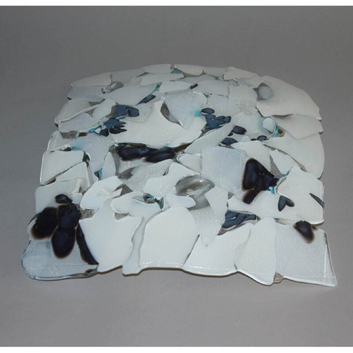 Vintage bowl in laminated glass by Jozefina Krosnon, Poland 1980