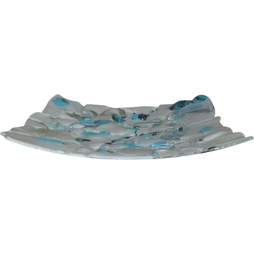 Vintage bowl in laminated glass by Jozefina Krosnon, Poland 1980