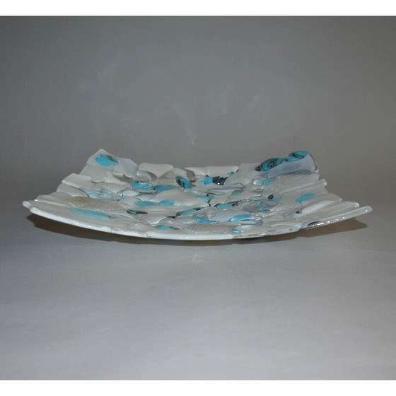 Image 1 of Vintage bowl in laminated glass by Jozefina Krosnon, Poland 1980