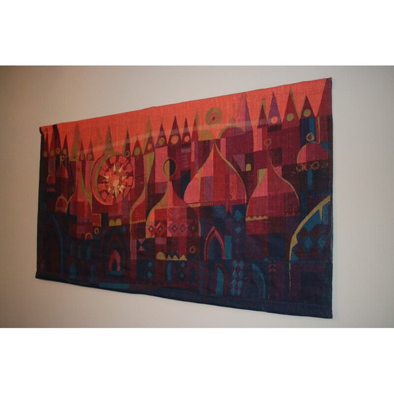 Image 1 of Serigrafia vintage su juta di Hans Jurgen Schobel per Sodahl, 1960