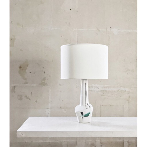 Lampada vintage bianca a forma libera, Francia 1960