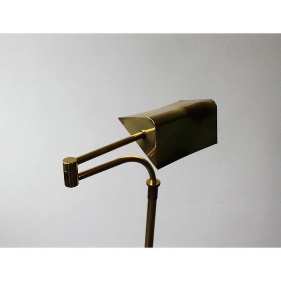 Image 1 of Vintage gilded brass reading floor lamp, France 1970