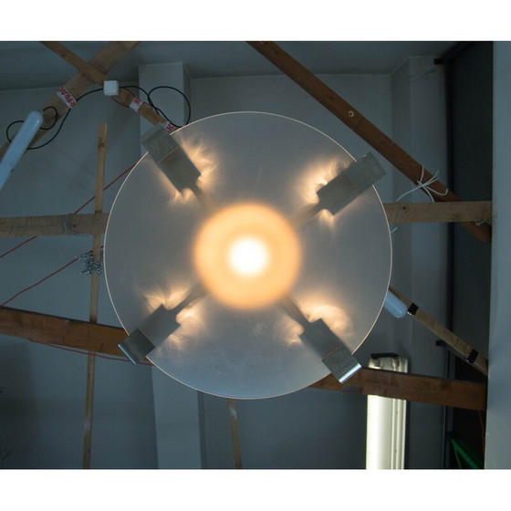 Image 1 of Lampadario vintage in vetro sabbiato art déco, 1930