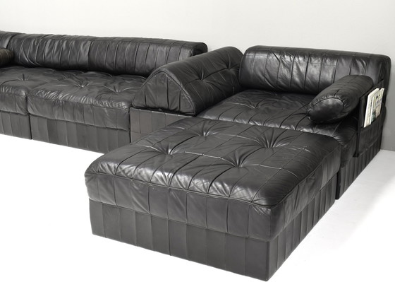 Image 1 of De Sede DS-88 Sectional Sofa in Black leather – Switzerland, circa 1970