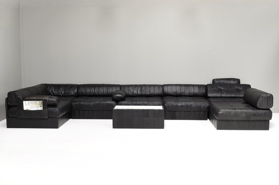 Image 1 of De Sede DS-88 Sectional Sofa in Black leather – Switzerland, circa 1970