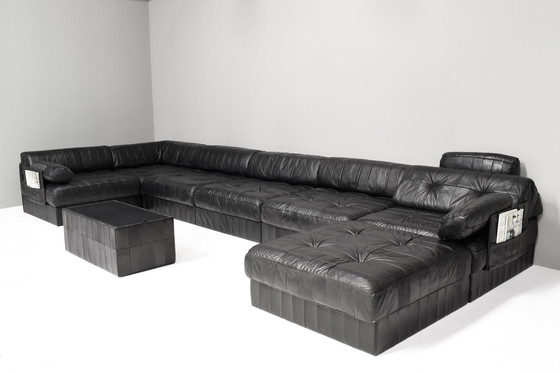 Image 1 of De Sede DS-88 Sectional Sofa in Black leather – Switzerland, circa 1970