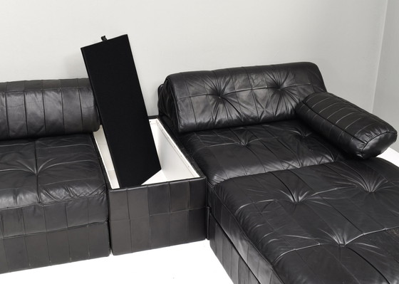 Image 1 of De Sede DS-88 Sectional Sofa in Black leather – Switzerland, circa 1970