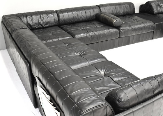 Image 1 of De Sede DS-88 Sectional Sofa in Black leather – Switzerland, circa 1970