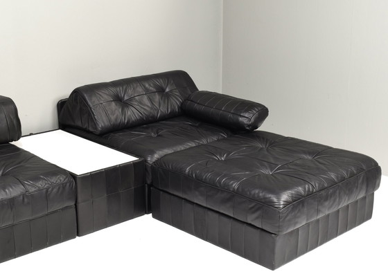 Image 1 of De Sede DS-88 Sectional Sofa in Black leather – Switzerland, circa 1970