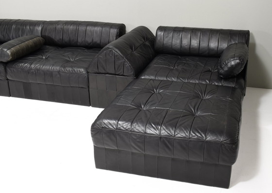 Image 1 of De Sede DS-88 Sectional Sofa in Black leather – Switzerland, circa 1970